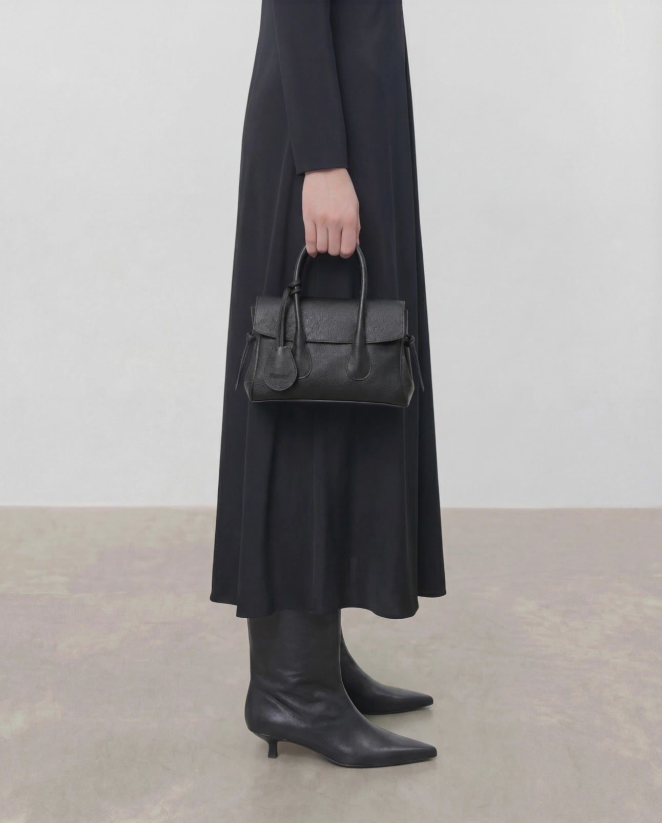 Alva Mini Handbag Leather Black Bag – Flattered
