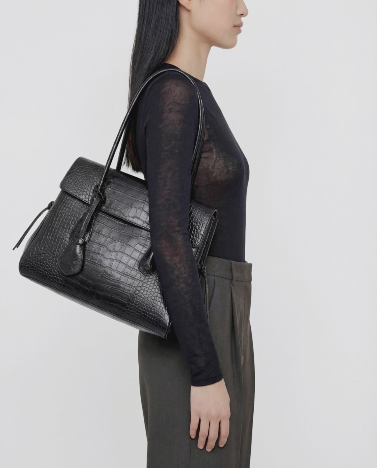 Lydia Tote Bag Croco – Flattered