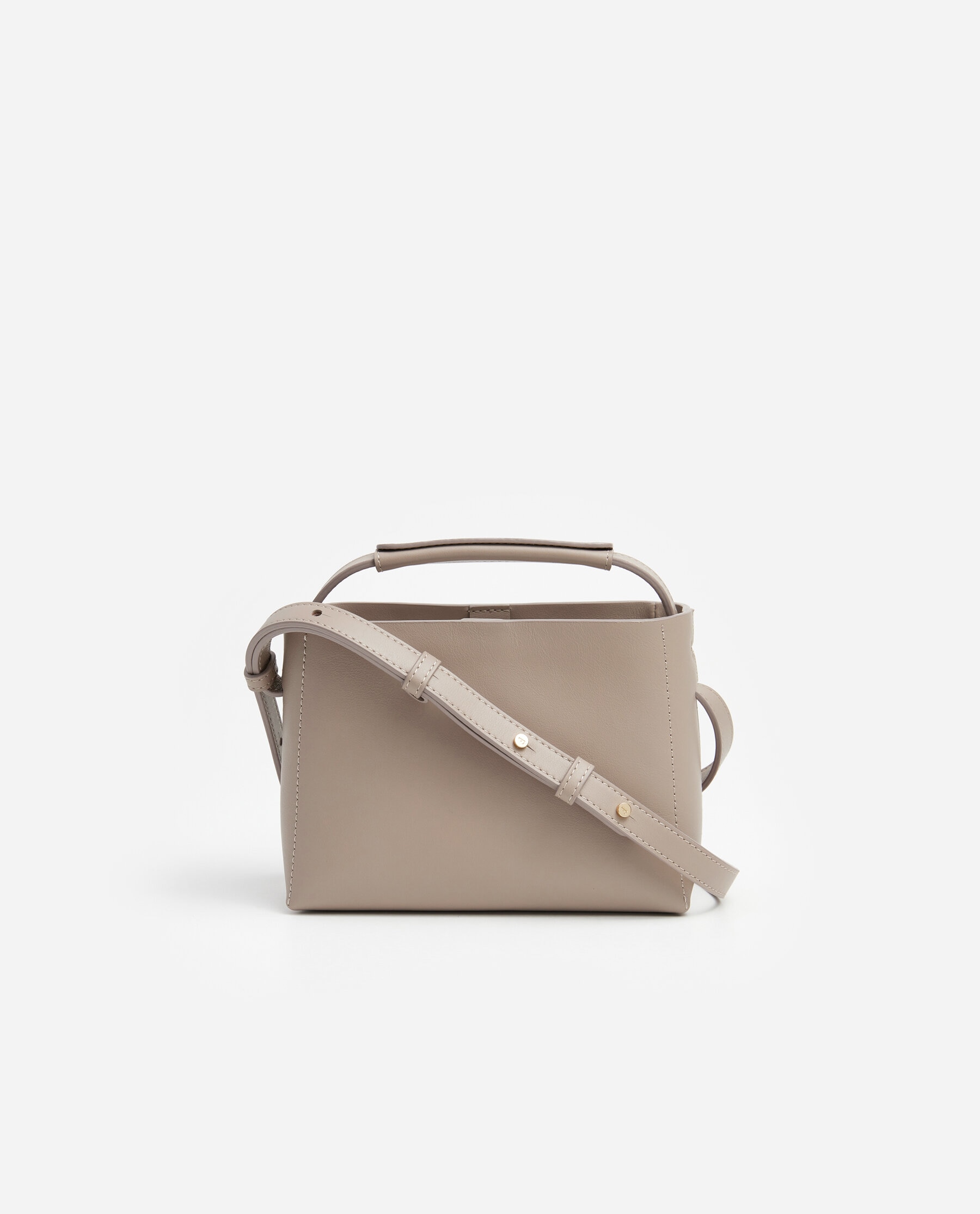 Hedda Mini Handbag Leather Taupe | Flattered.com